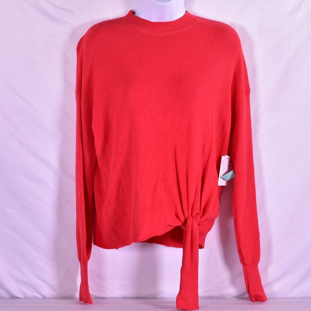 ABOUND Mock Neck Side Tie Sweater